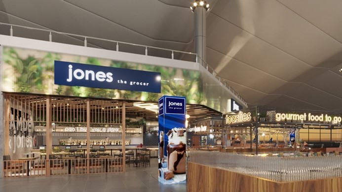 jones the grocer and The Restaurant Group (TRG) Concessions win large concession award at London Heathrow Airport